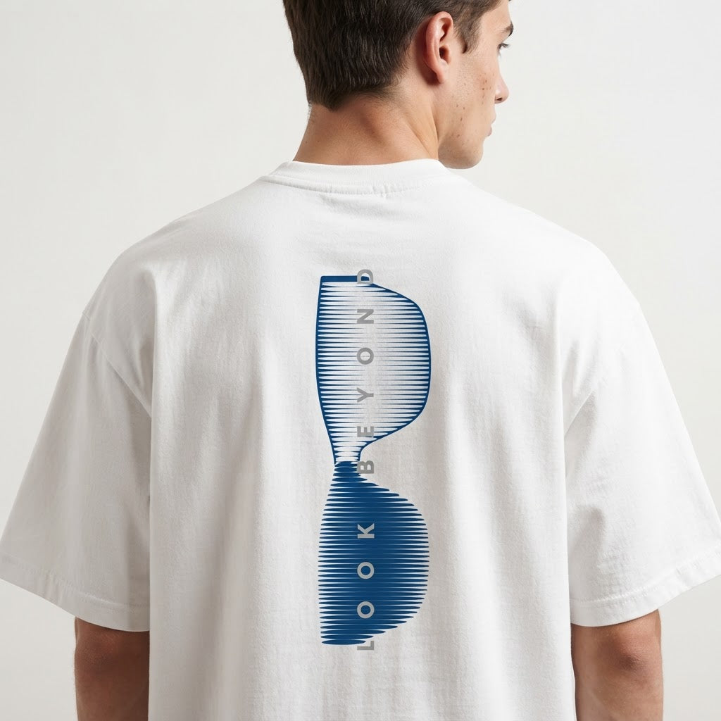Camiseta semi oversize Blanca - Shades