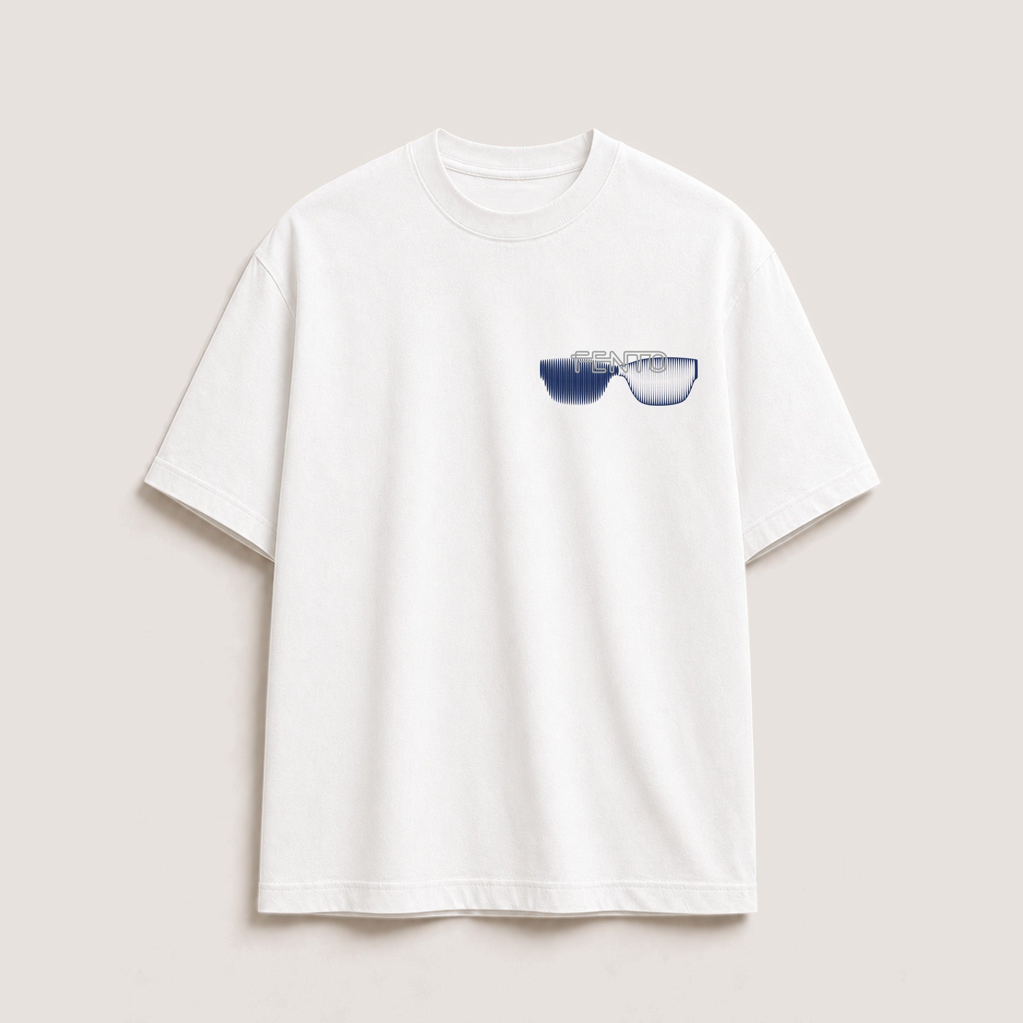 Camiseta semi oversize Blanca - Shades