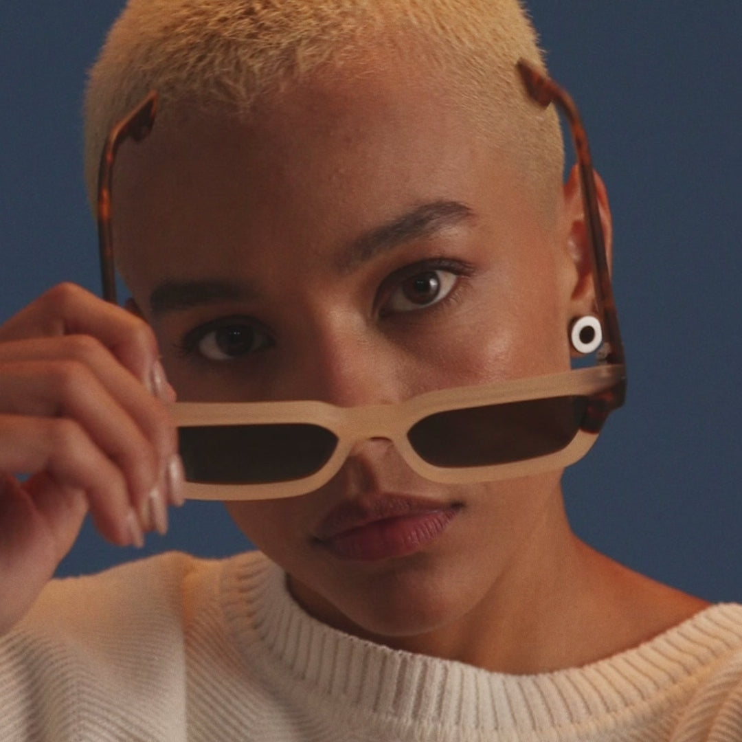 Gafas de sol New Bilbao – estilo único en acetato tortoise, diseño sofisticado de Fento